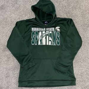 Green Michigan State Sparty Spartans Kids Youth Hooded Hoodie Sweatshirt XL